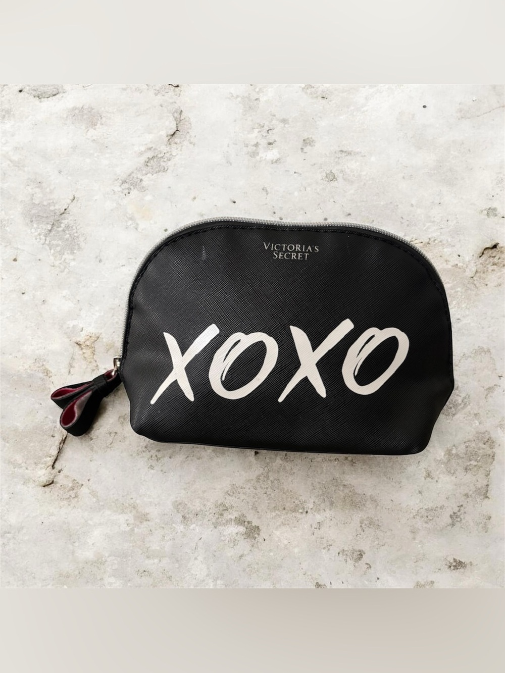 Victoria’s Secret Black "XOXO" Cosmetic Makeup Bag